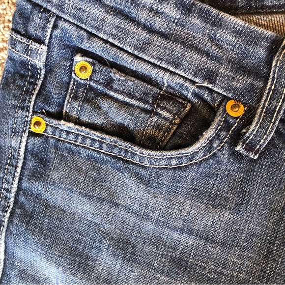 7 for all Mankind bootcut denim jeans medium wash size 29 runs smaller - Picture 3 of 7